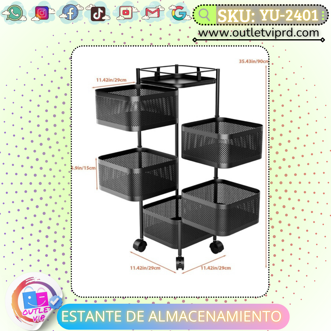 Estante de almacenamiento 6 niveles