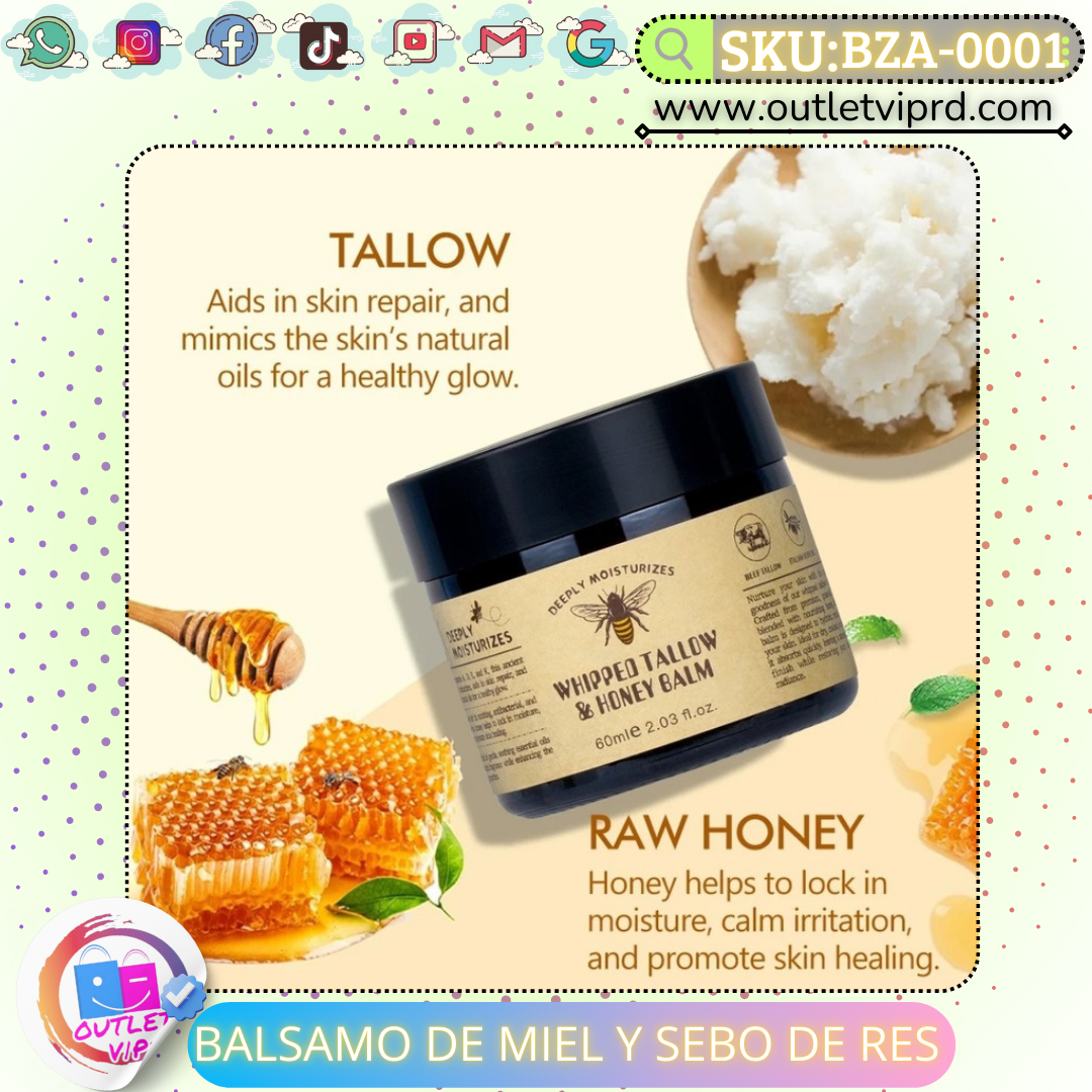 Bálsamo de miel y sebo de res
