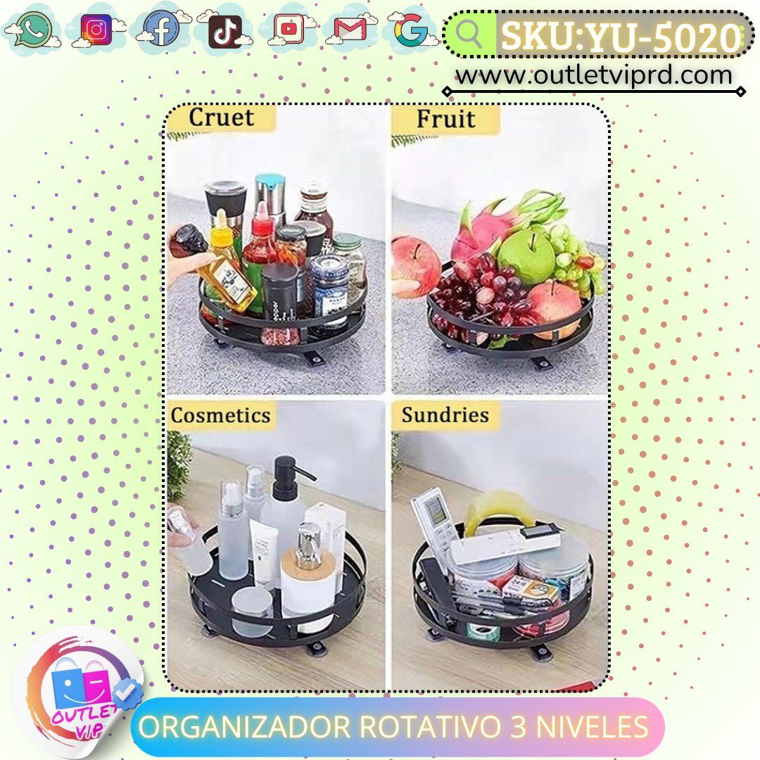 Organizador rotativo 3 niveles