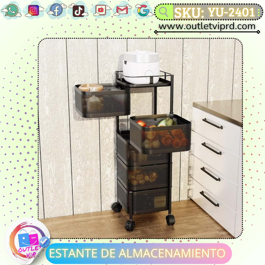 Estante de almacenamiento 6 niveles