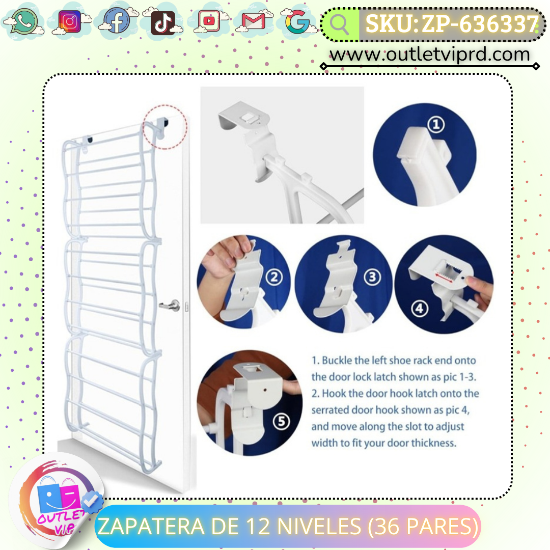 Zapatera de 12 niveles (36pares)