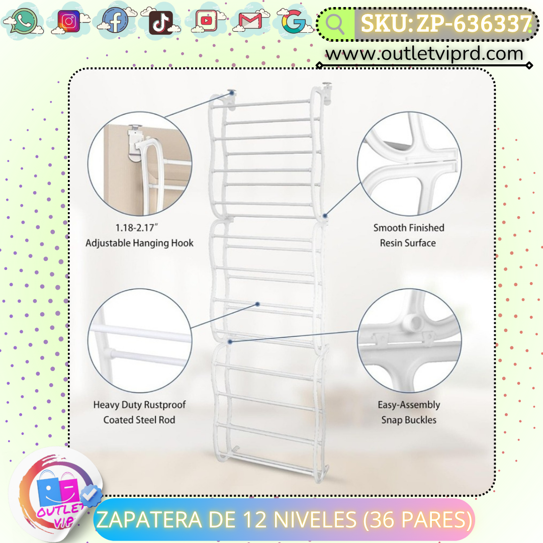 Zapatera de 12 niveles (36pares)