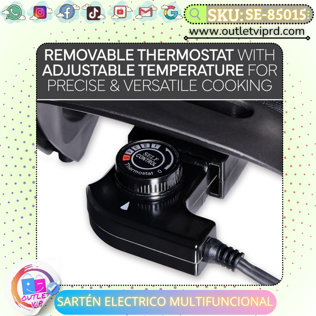 Sartén Eléctrico Multifuncional