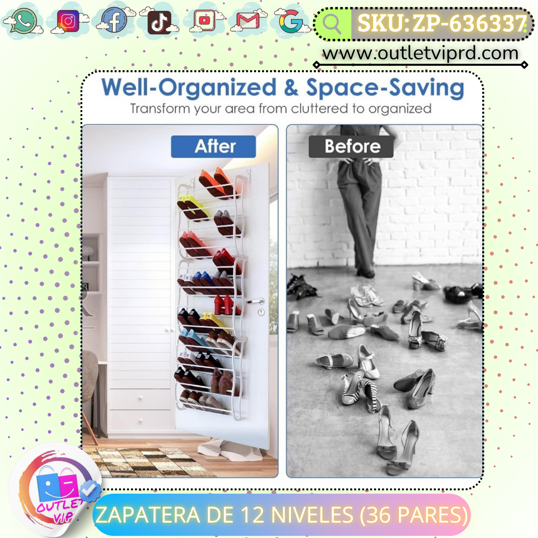 Zapatera de 12 niveles (36pares)