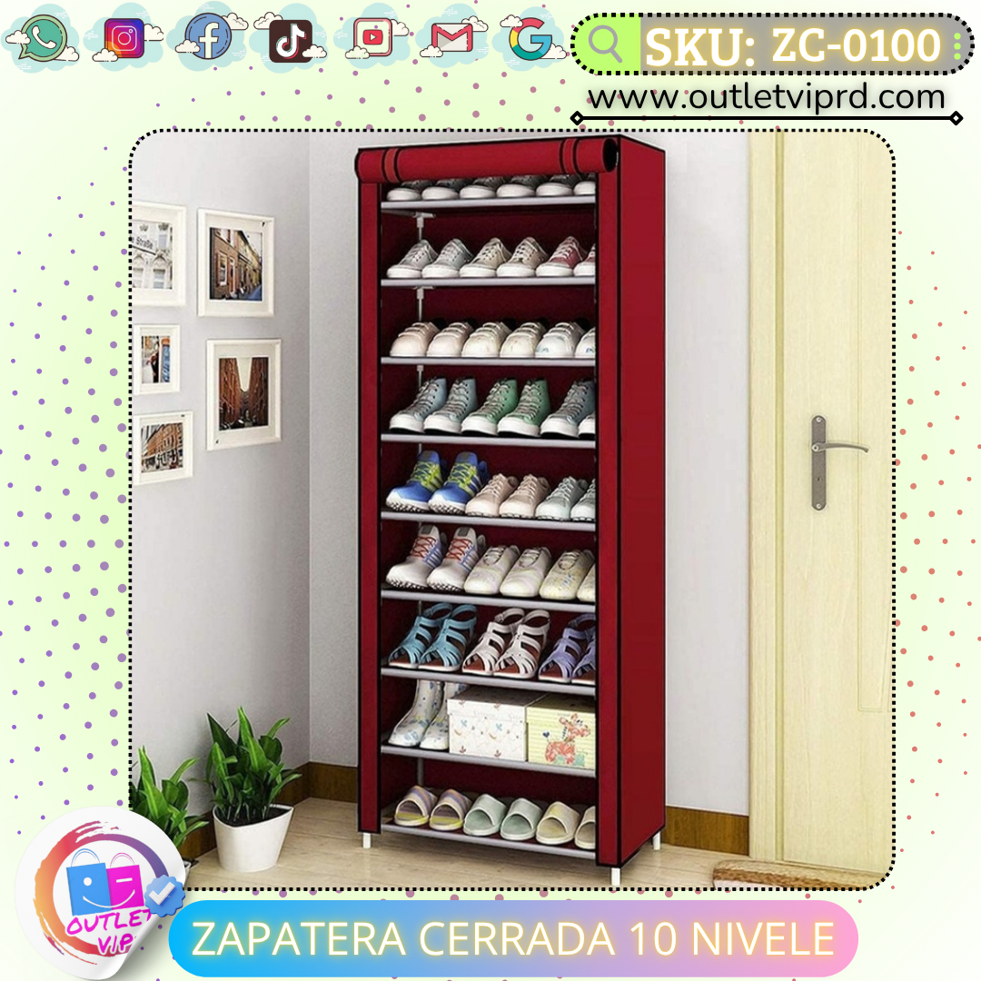 Zapatera cerrada 10 niveles
