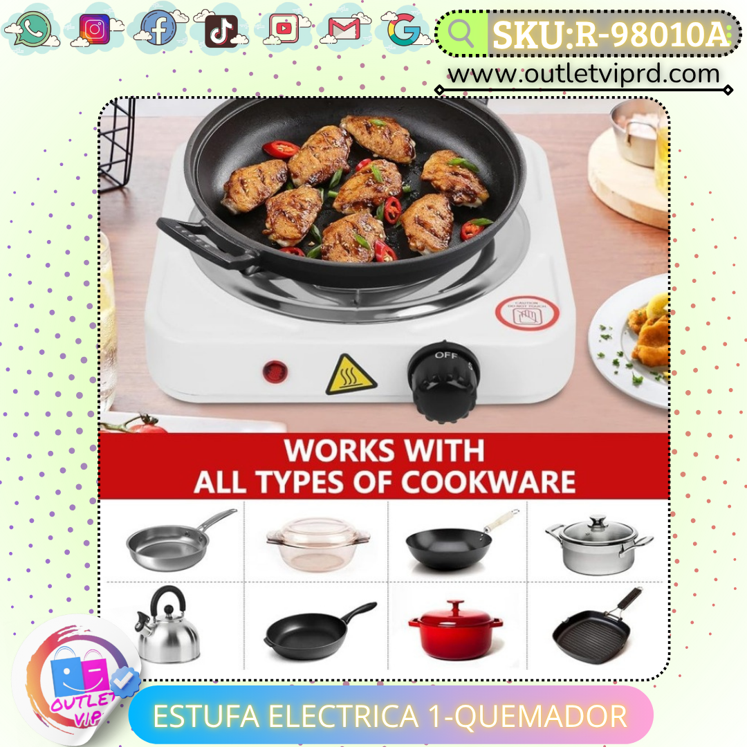 Estufa eléctrica 1 quemador