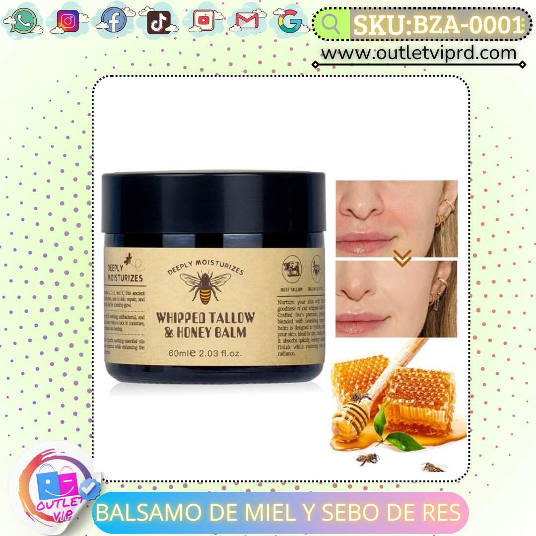 Bálsamo de miel y sebo de res