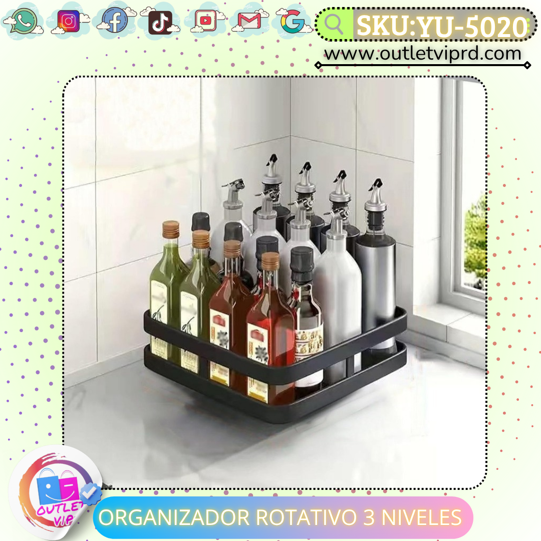 Organizador rotativo 3 niveles