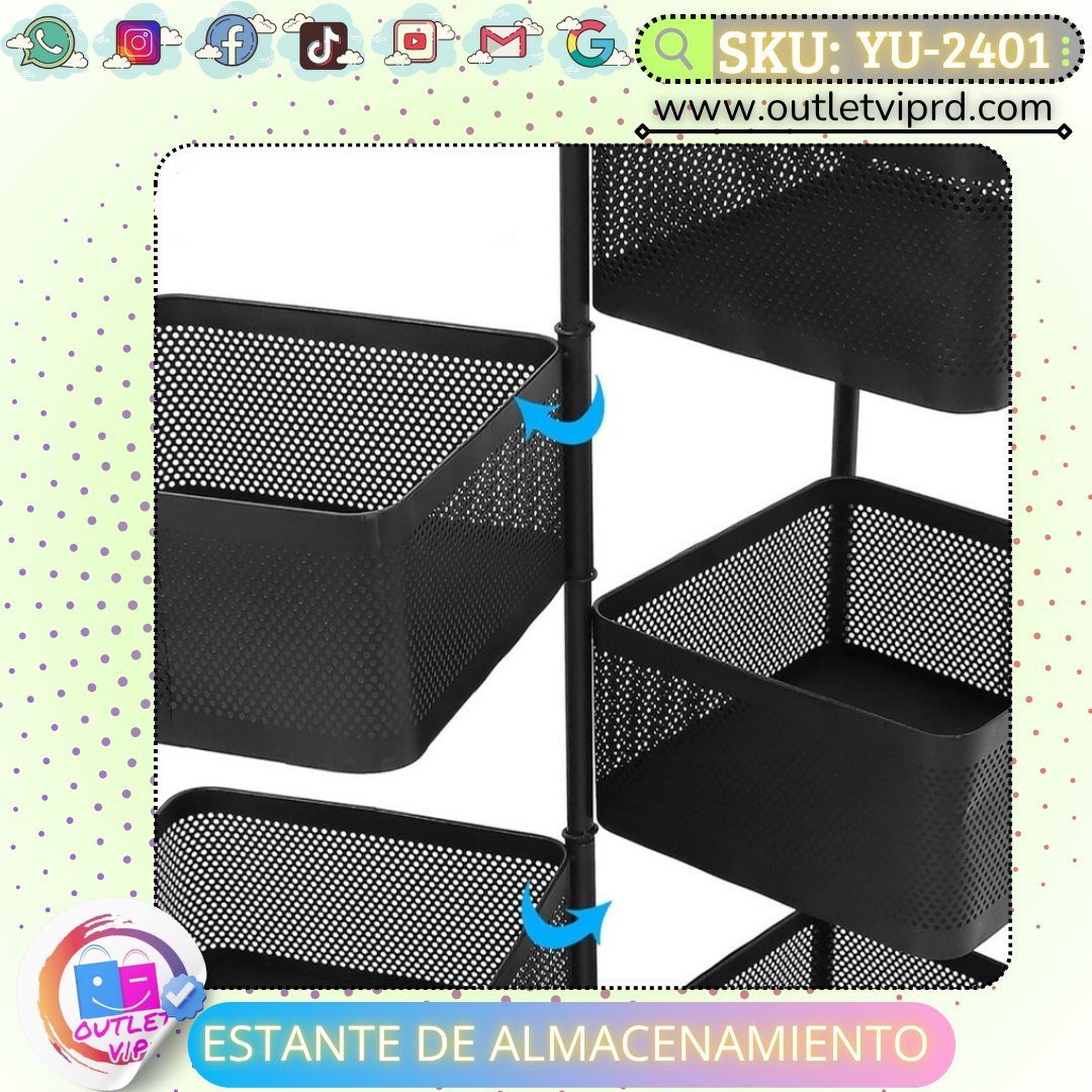 Estante de almacenamiento 6 niveles