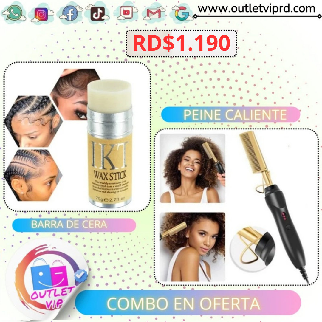 Hot comb + wax stick