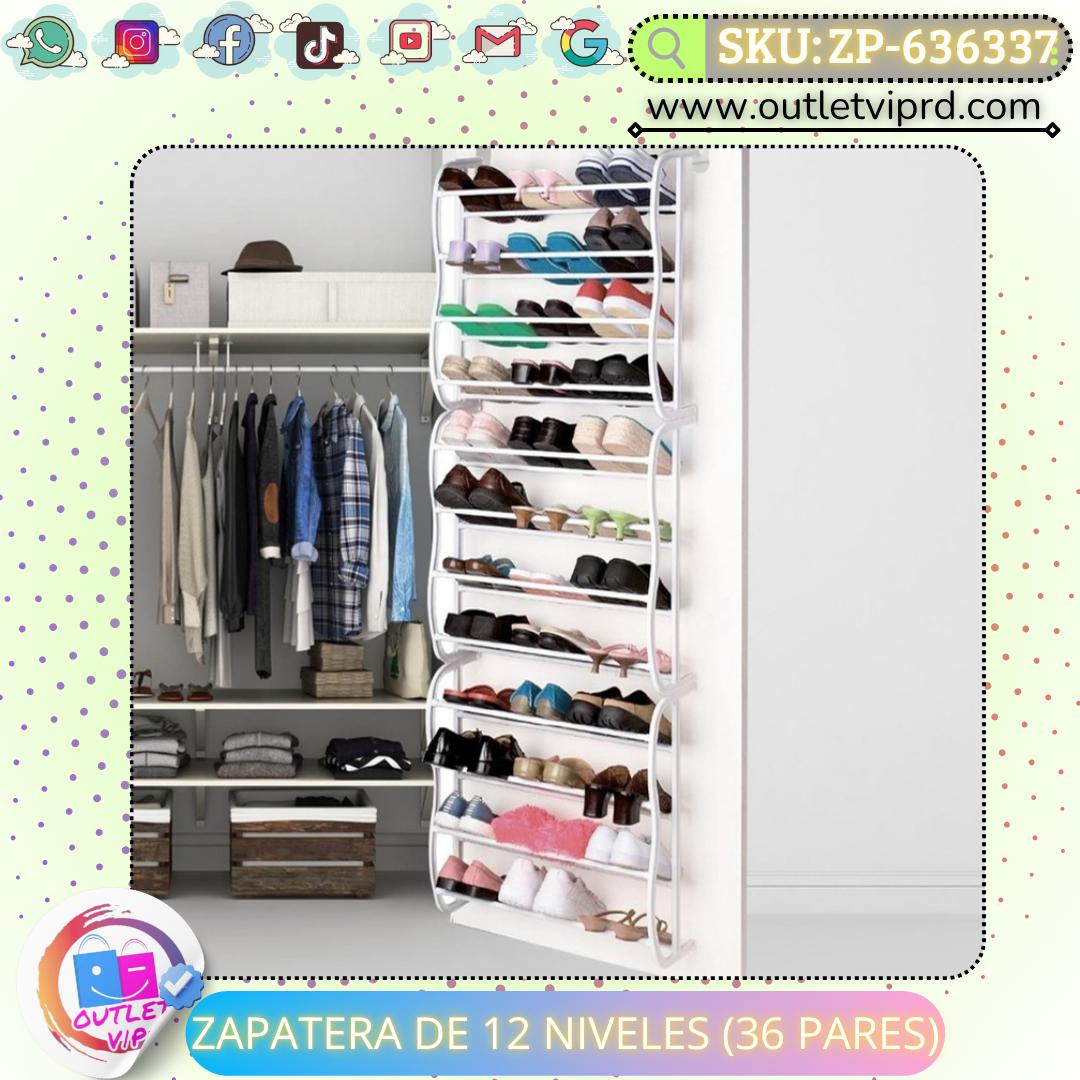 Zapatera de 12 niveles (36pares)