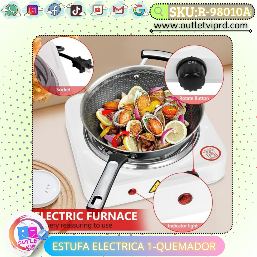 Estufa eléctrica 1 quemador