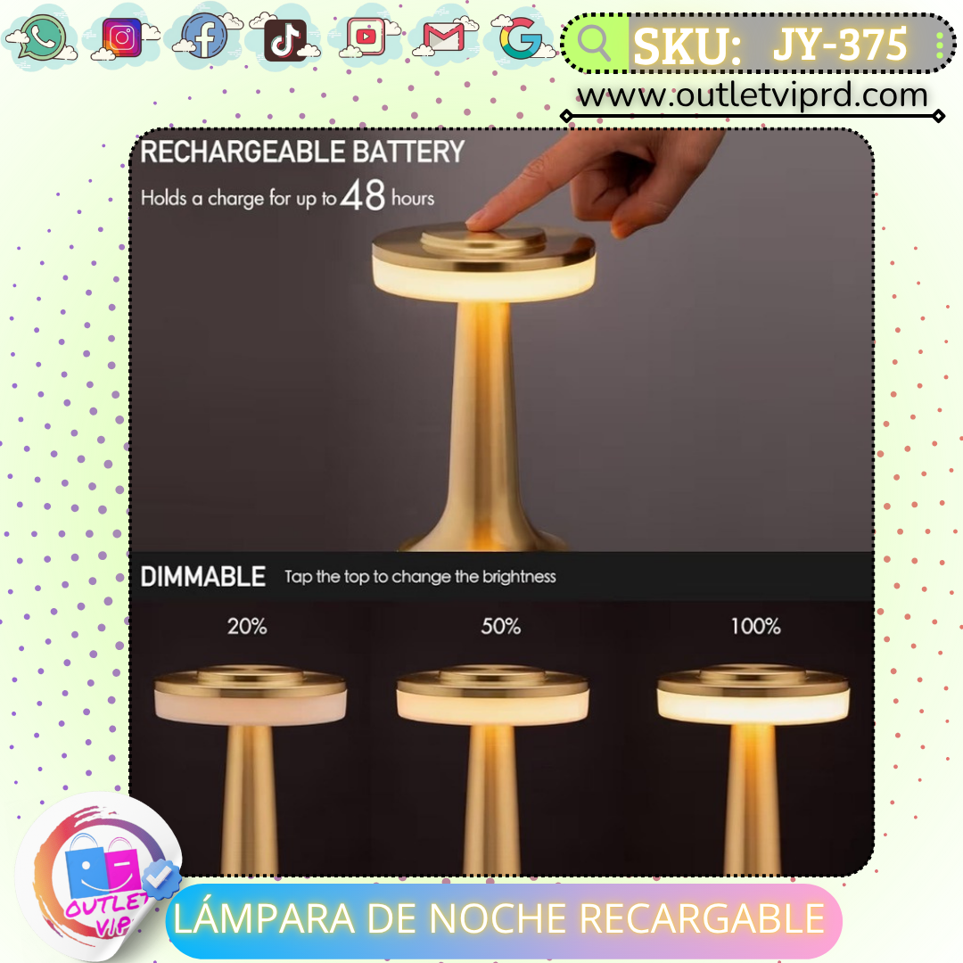 Lamparas de noche recargable (el par)