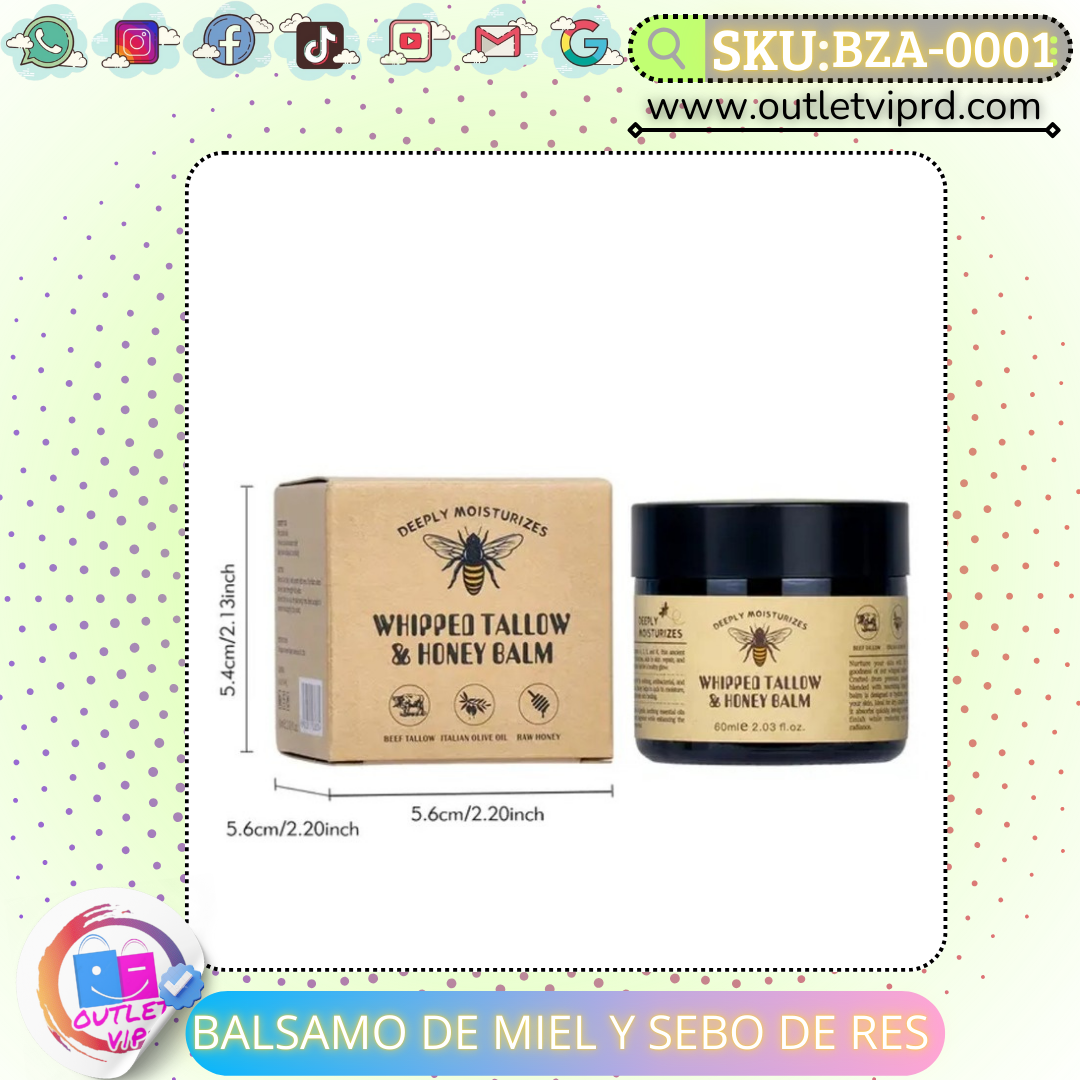Bálsamo de miel y sebo de res