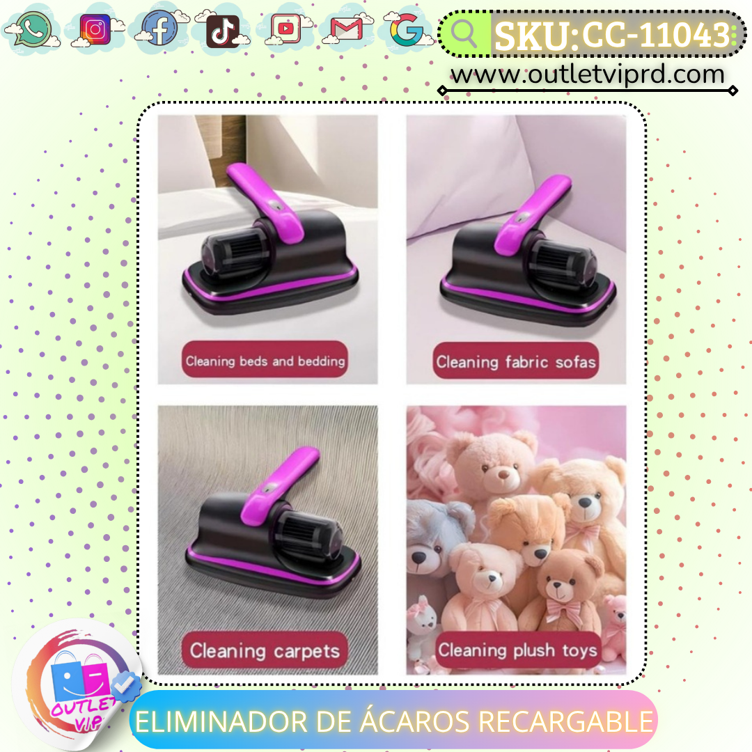 Aspiradora Eliminador De Ácaros recargable
