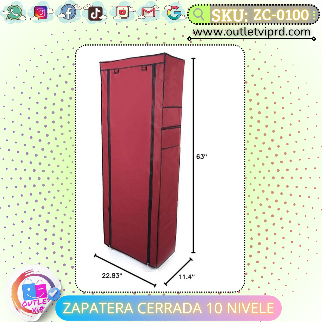Zapatera cerrada 10 niveles