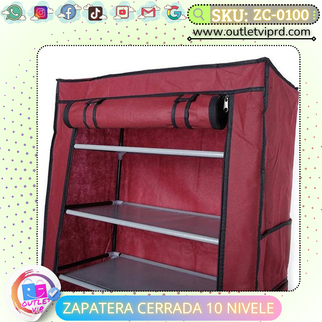 Zapatera cerrada 10 niveles