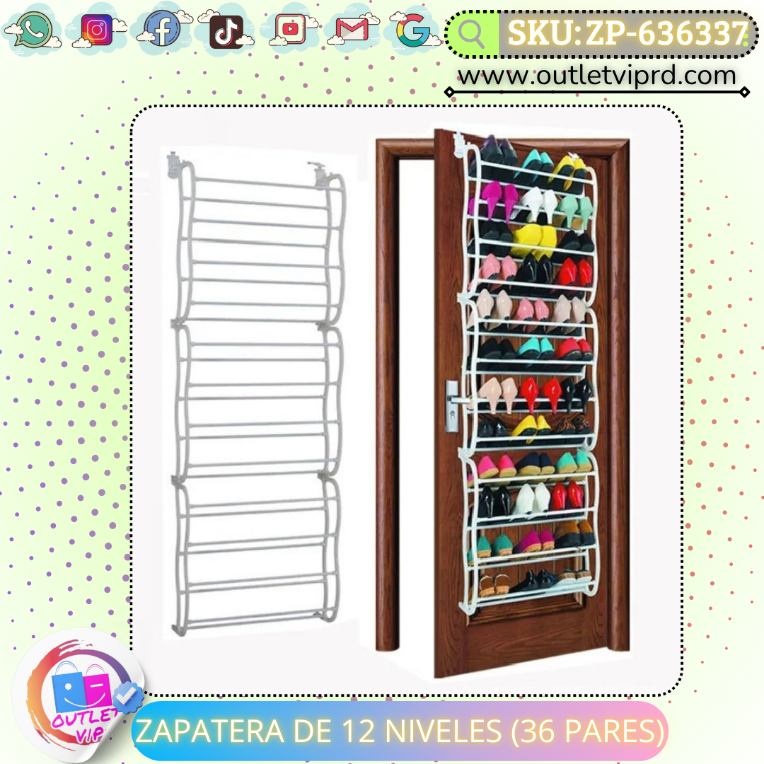 Zapatera de 12 niveles (36pares)