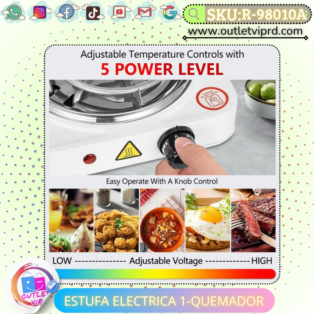Estufa eléctrica 1 quemador
