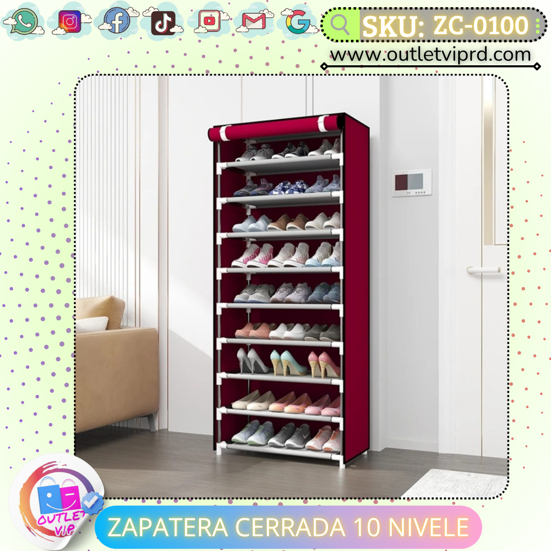 Zapatera cerrada 10 niveles