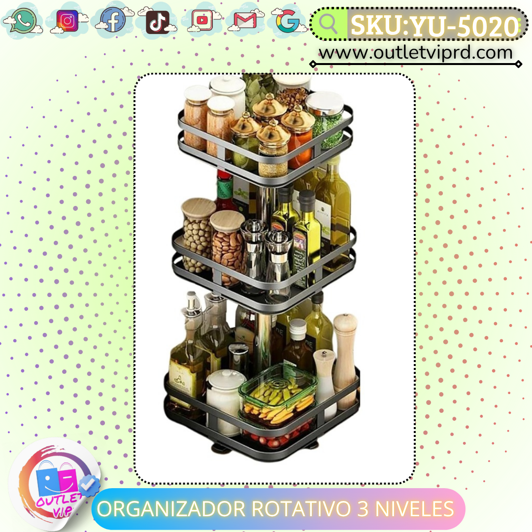 Organizador rotativo 3 niveles