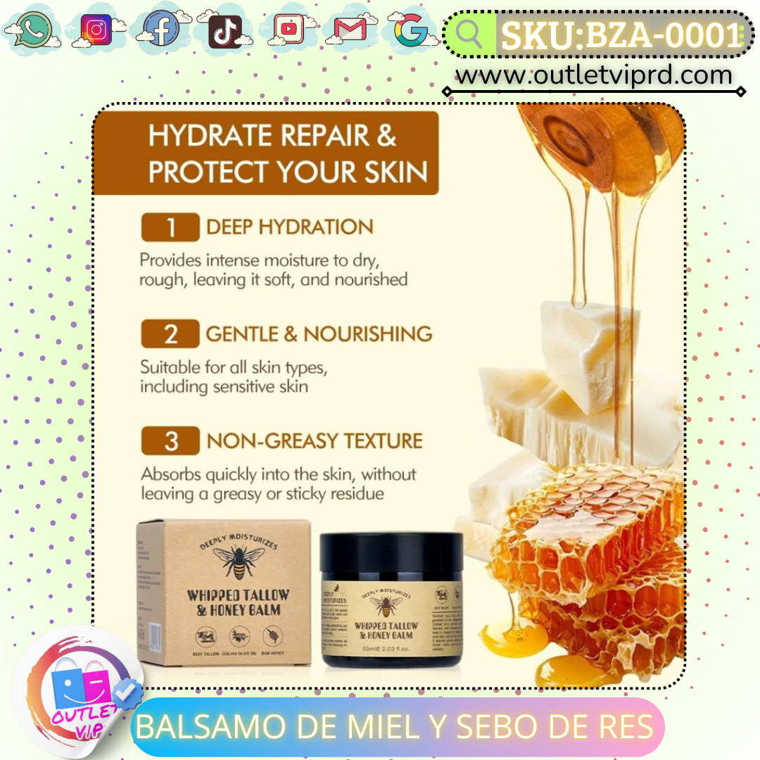 Bálsamo de miel y sebo de res