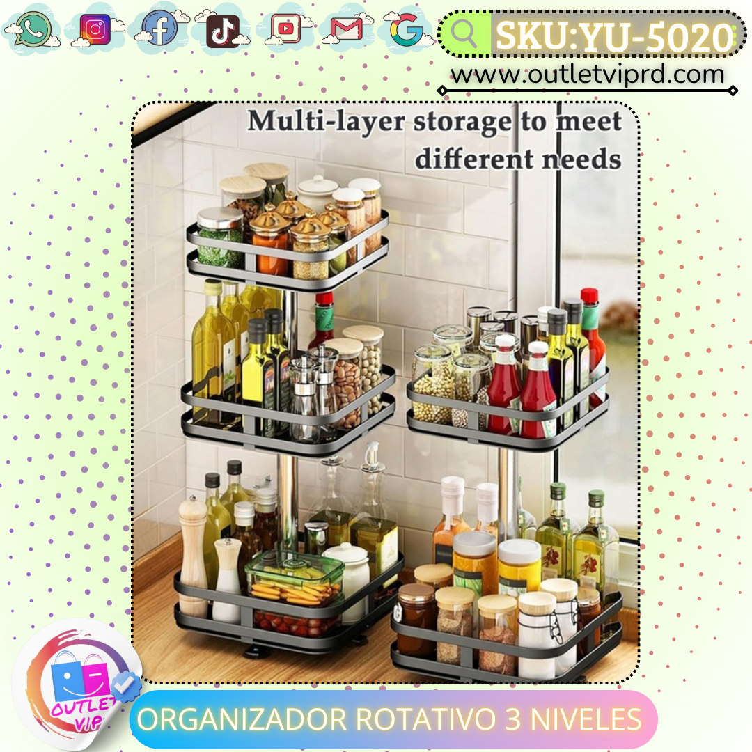 Organizador rotativo 3 niveles