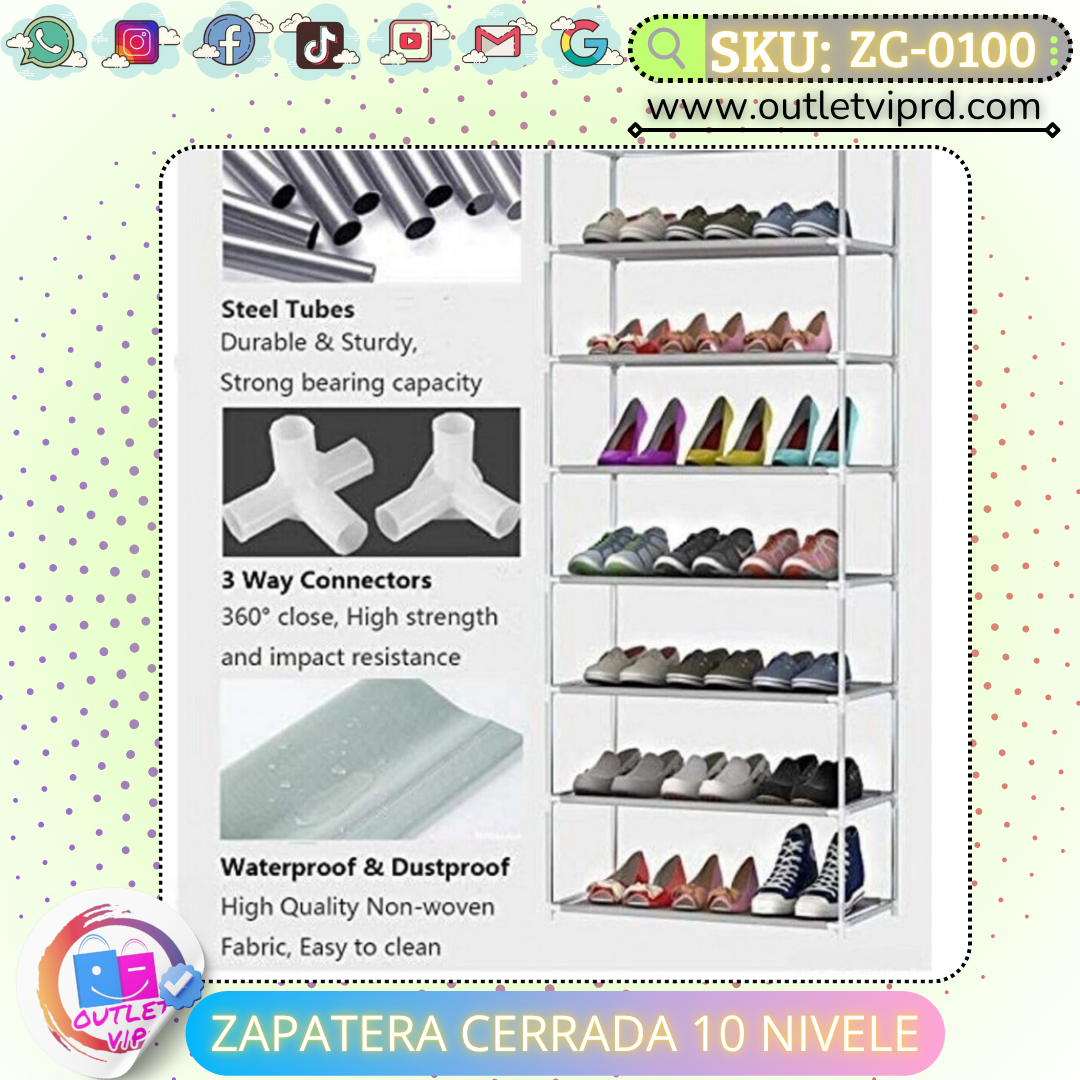 Zapatera cerrada 10 niveles