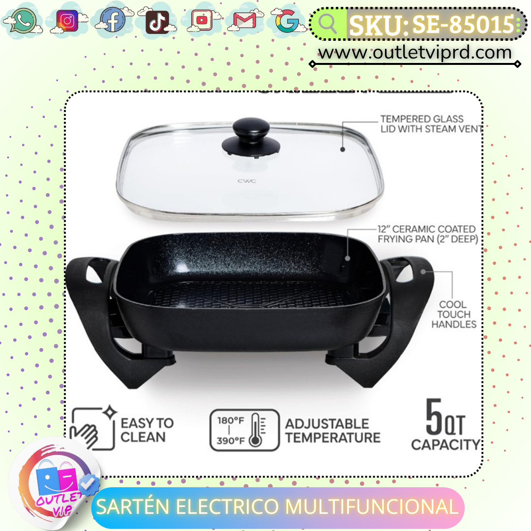 Sartén Eléctrico Multifuncional