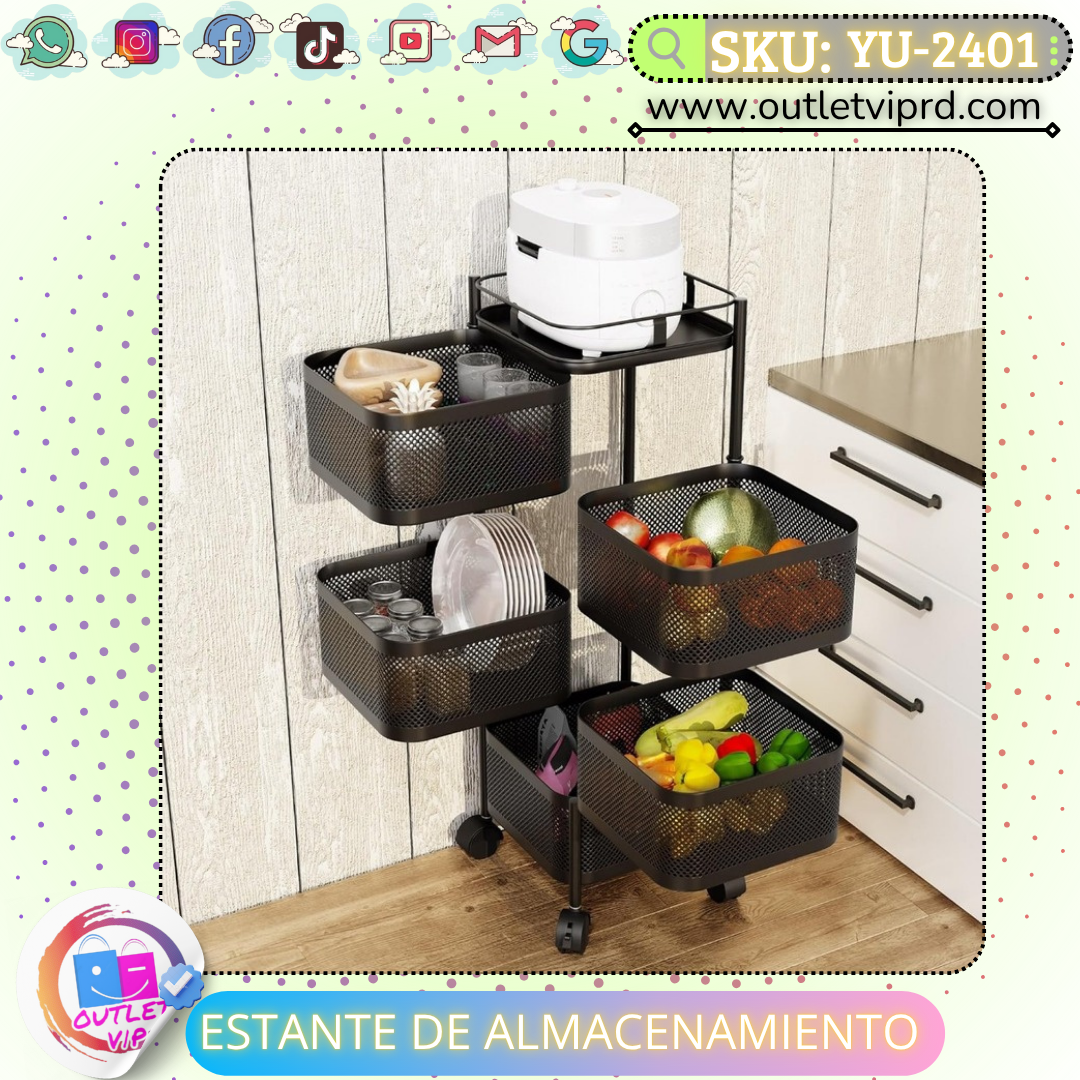 Estante de almacenamiento 6 niveles