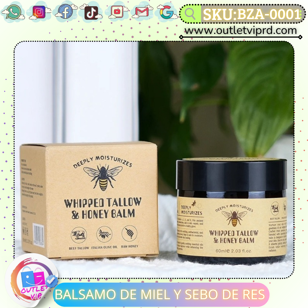 Bálsamo de miel y sebo de res