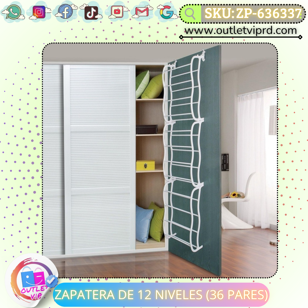 Zapatera de 12 niveles (36pares)