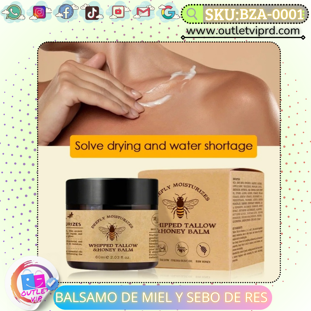 Bálsamo de miel y sebo de res
