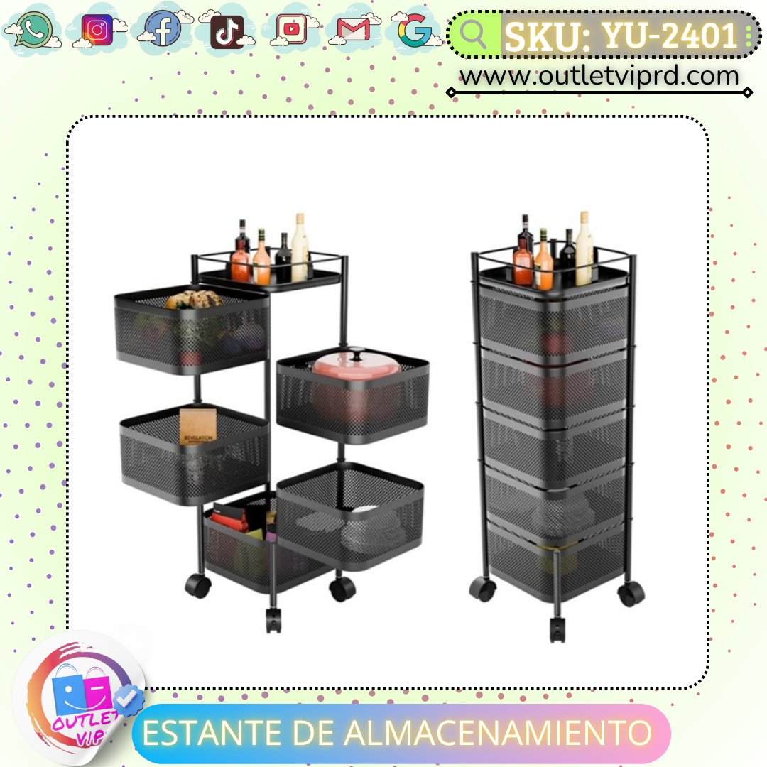 Estante de almacenamiento 6 niveles