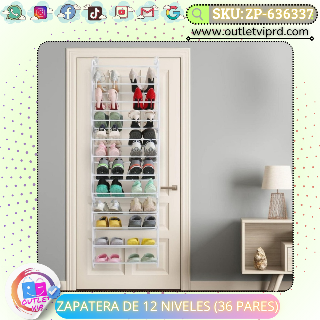 Zapatera de 12 niveles (36pares)