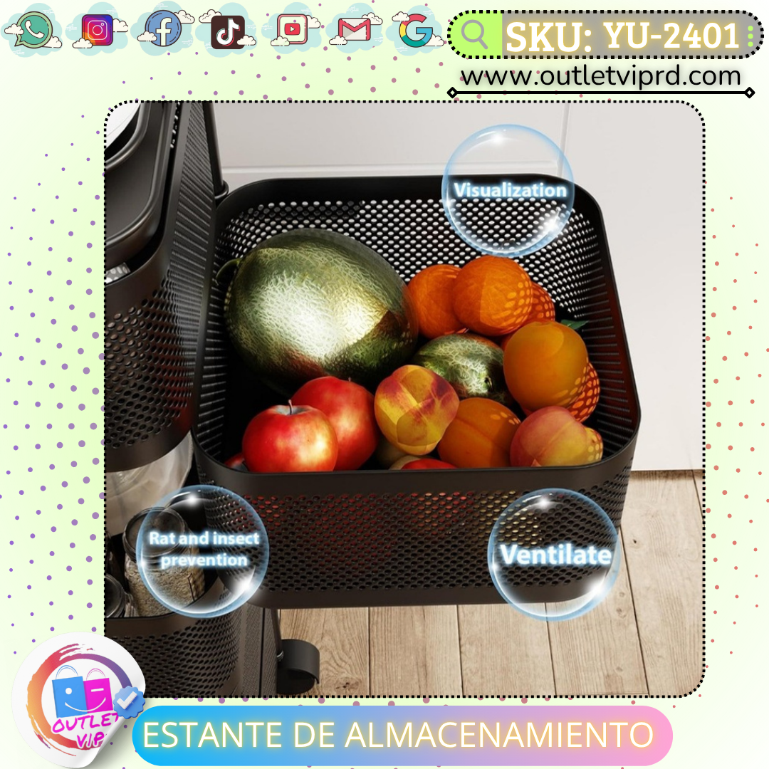 Estante de almacenamiento 6 niveles
