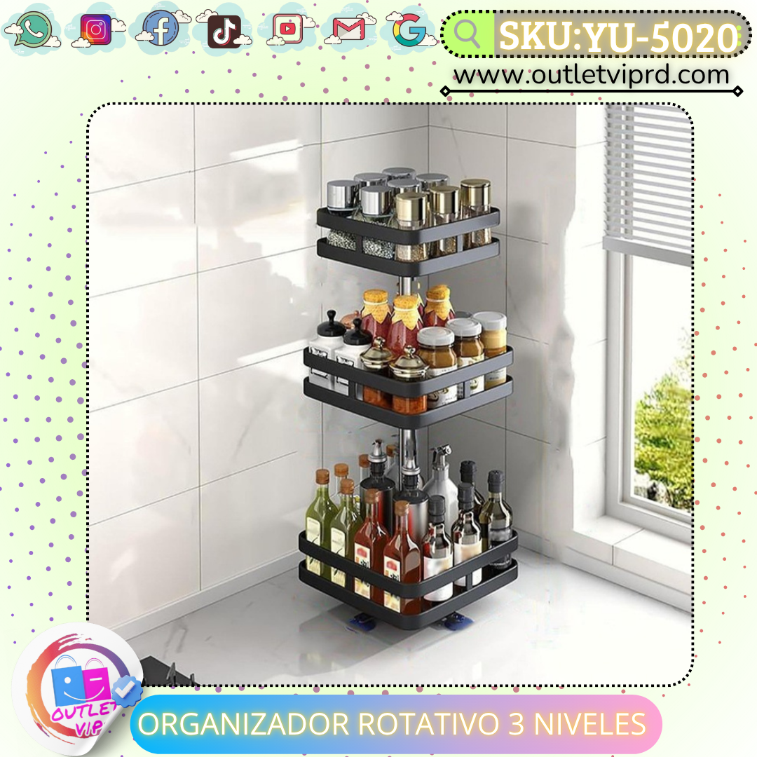 Organizador rotativo 3 niveles