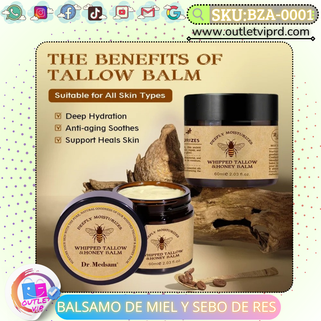 Bálsamo de miel y sebo de res