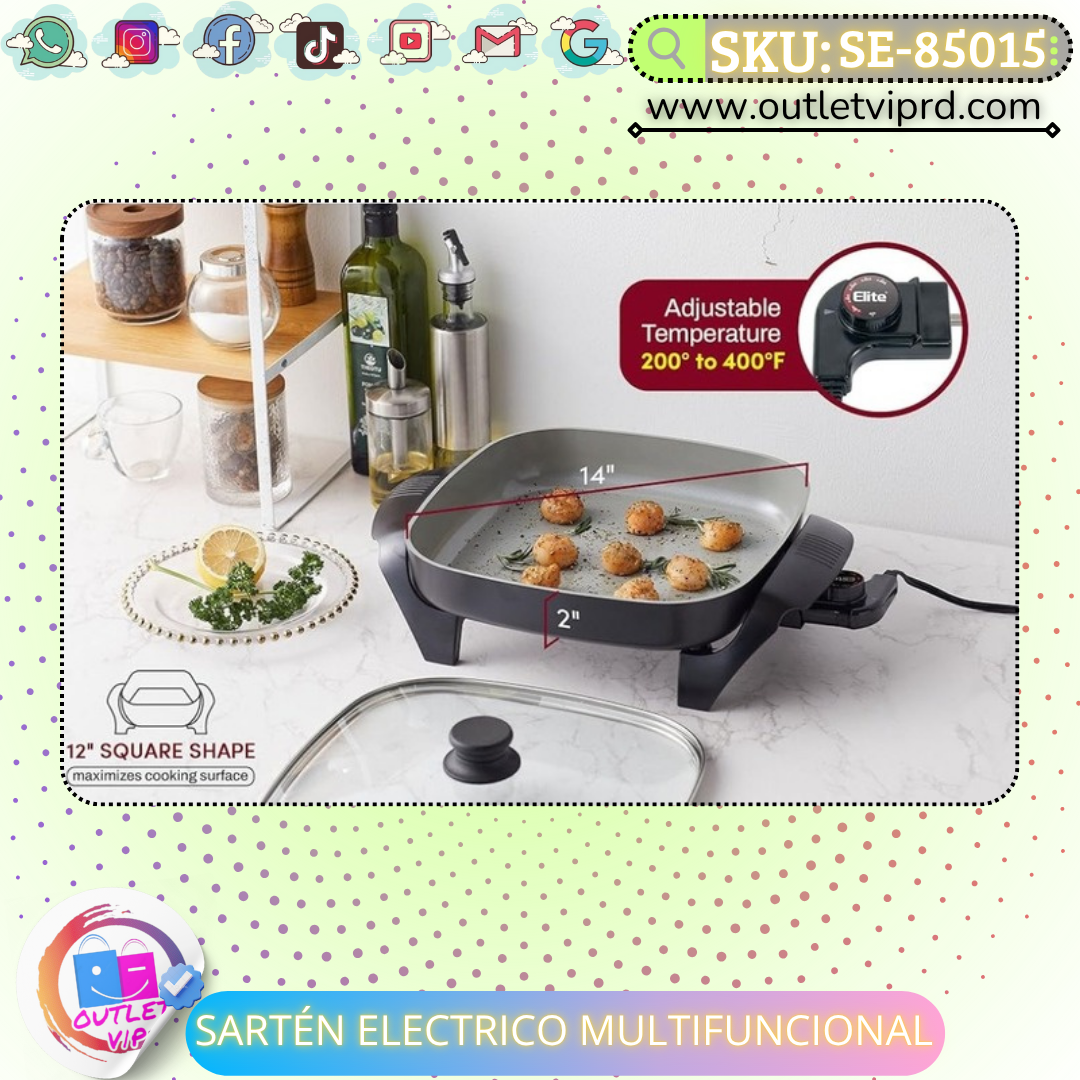 Sartén Eléctrico Multifuncional